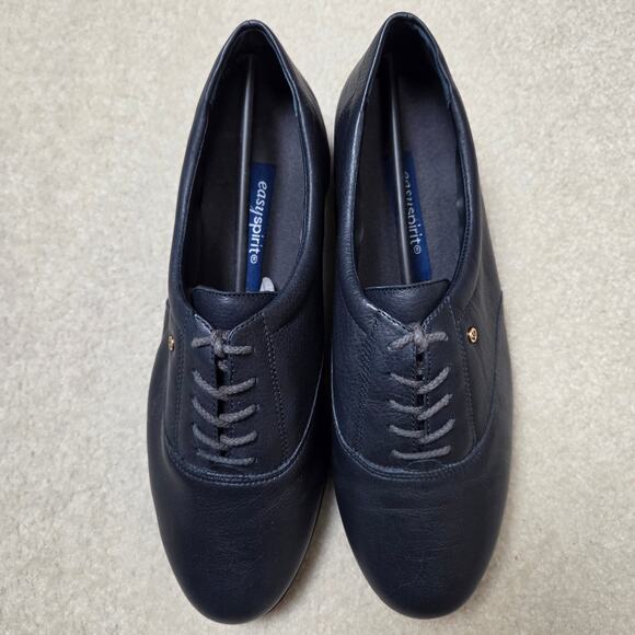 NIB Easy Spirit JP Motion 10EE Anti-Gravity Leather Navy Blue Casual Tie Shoe - Picture 4 of 9